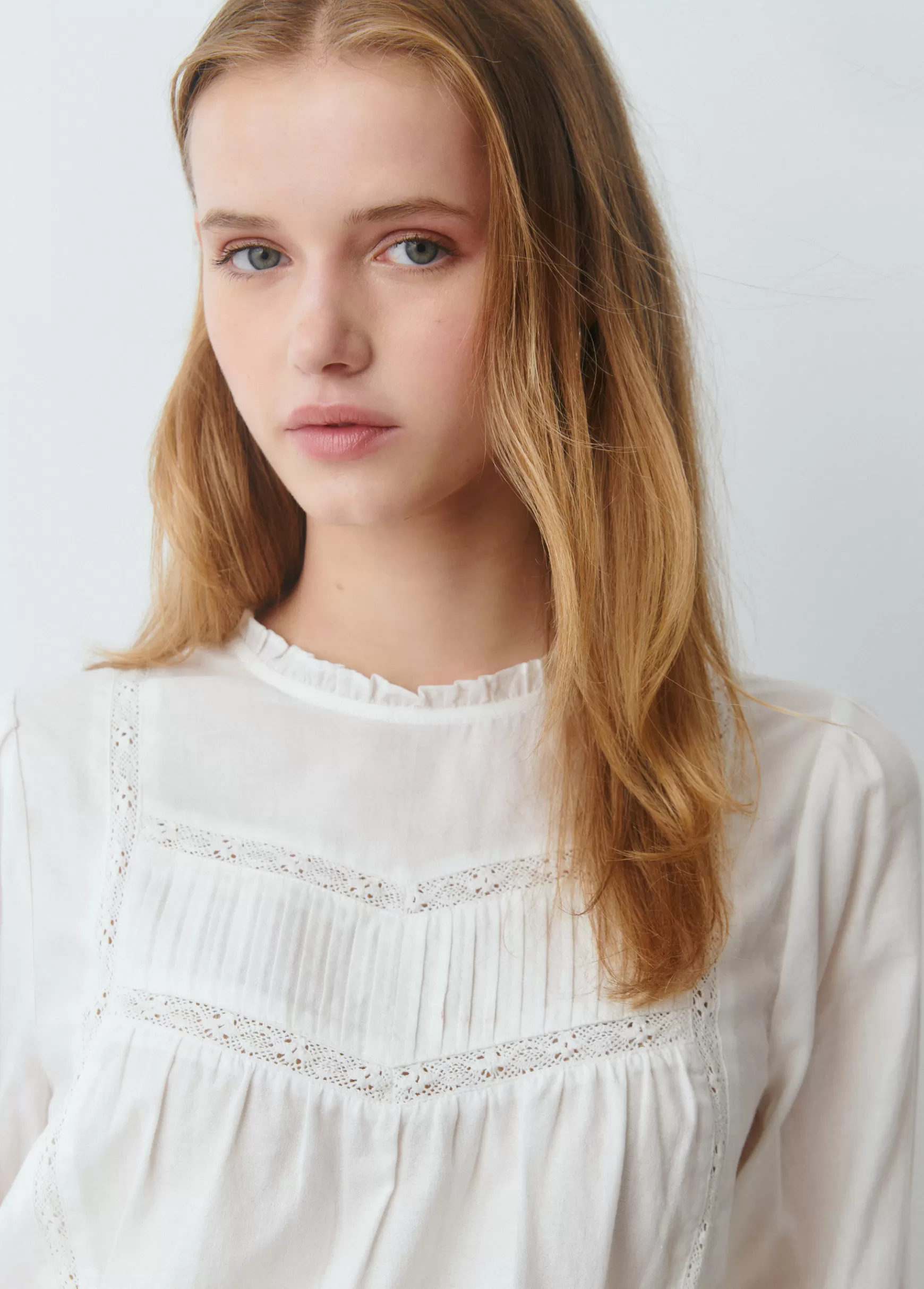 Brownie Blusa romântica de renda- Blusas E Camisas