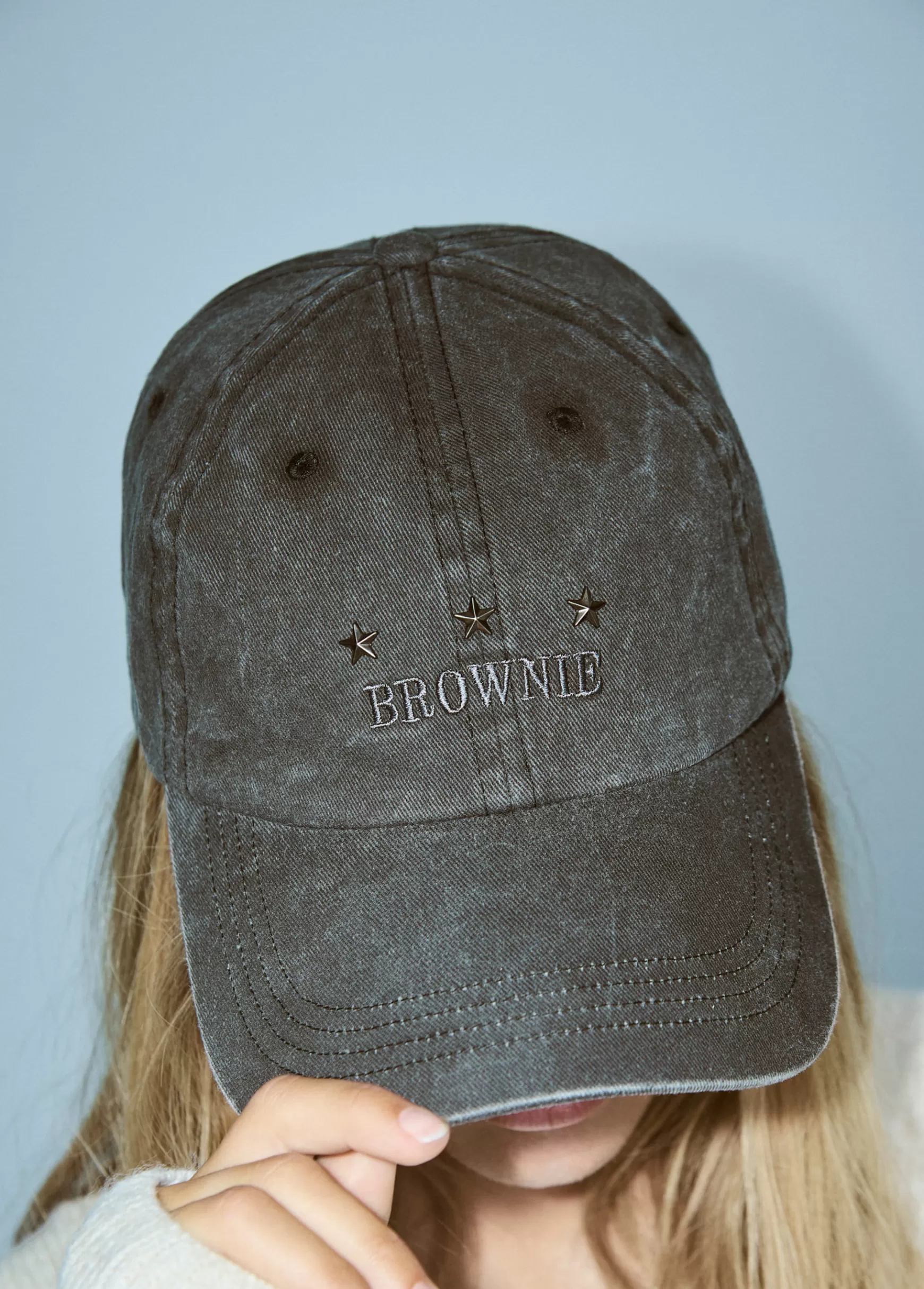 Brownie Boné algodão bordado- Bonés E Gorros