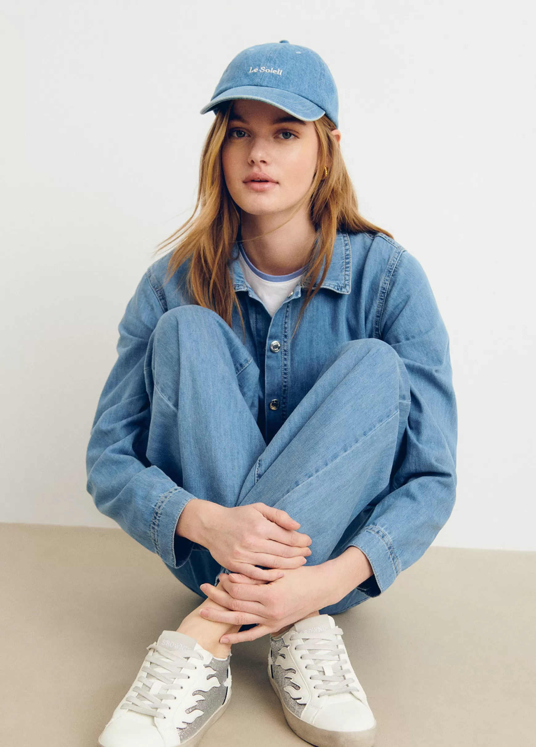 Brownie BONÉ DENIM BORDADO- Bonés E Gorros