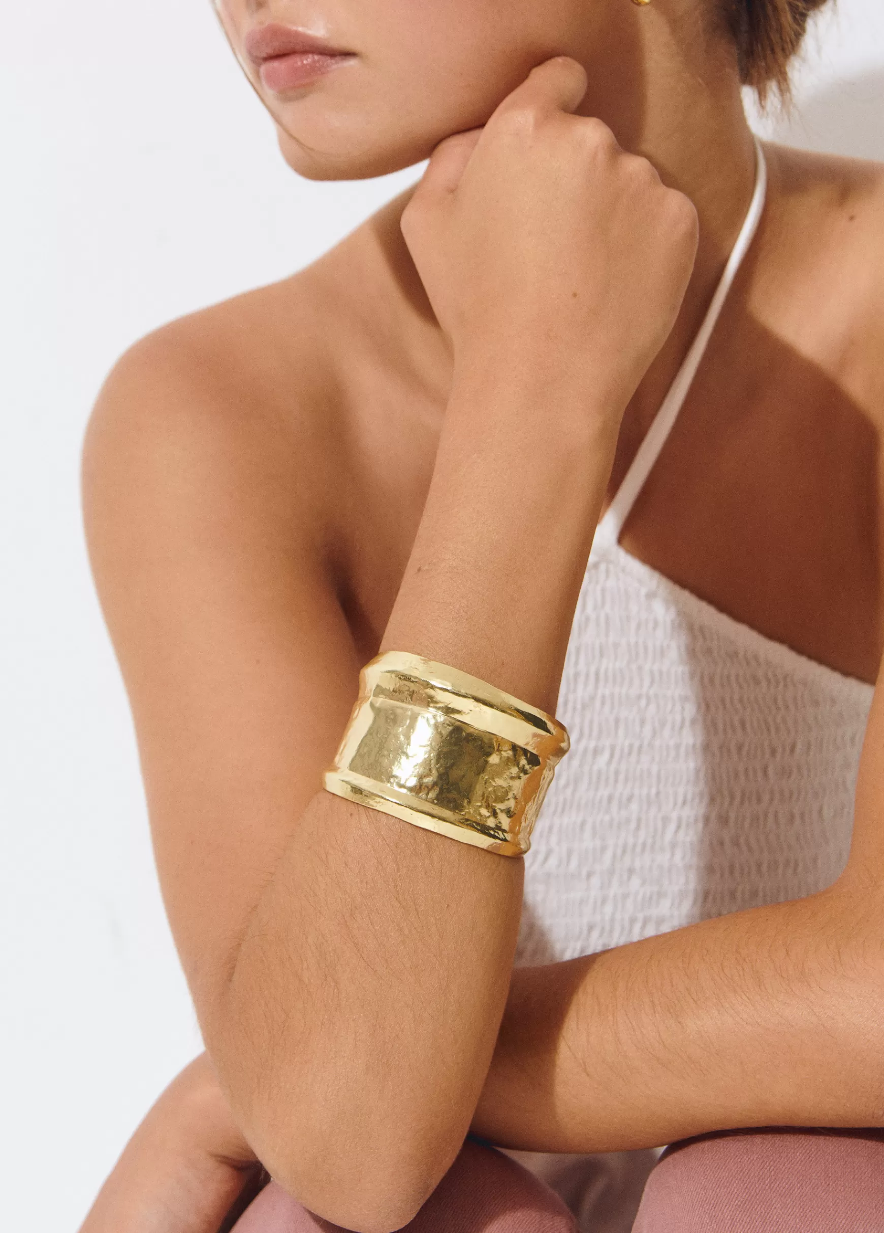 Brownie Bracelete rígida gravada- Bijuteria