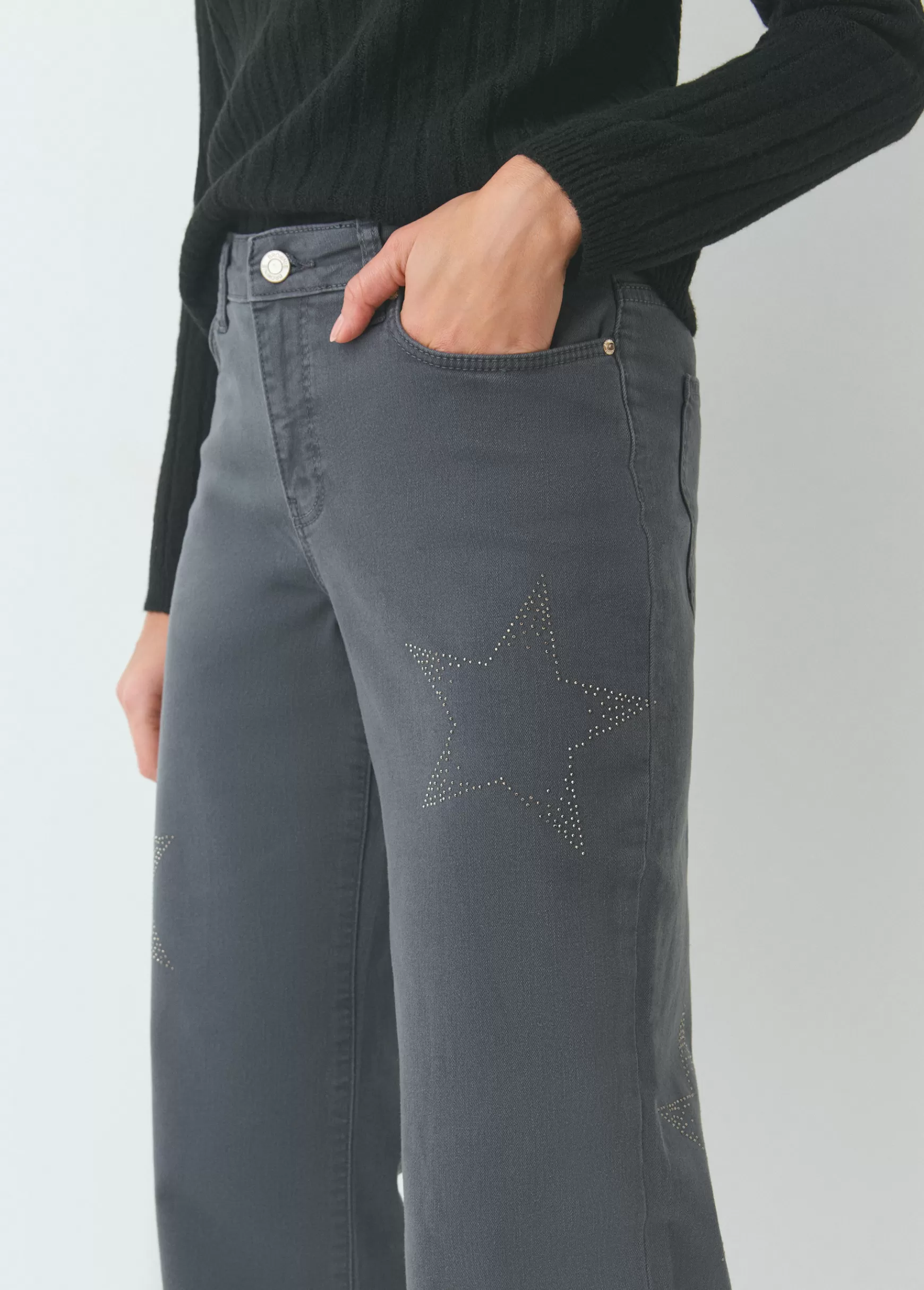 Brownie Calças rectas com estrelas- Calças