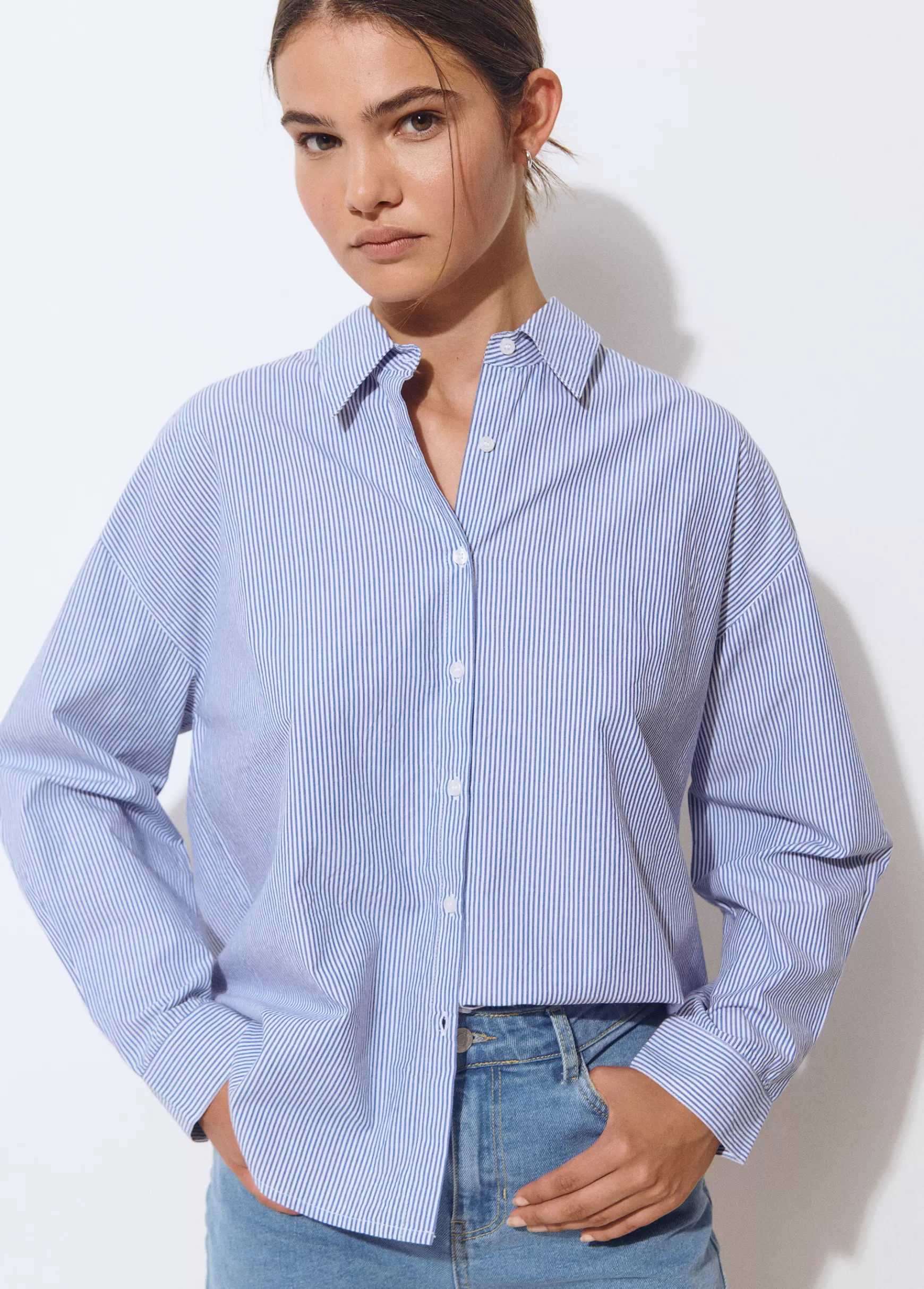 Brownie Camisa riscas- Blusas E Camisas