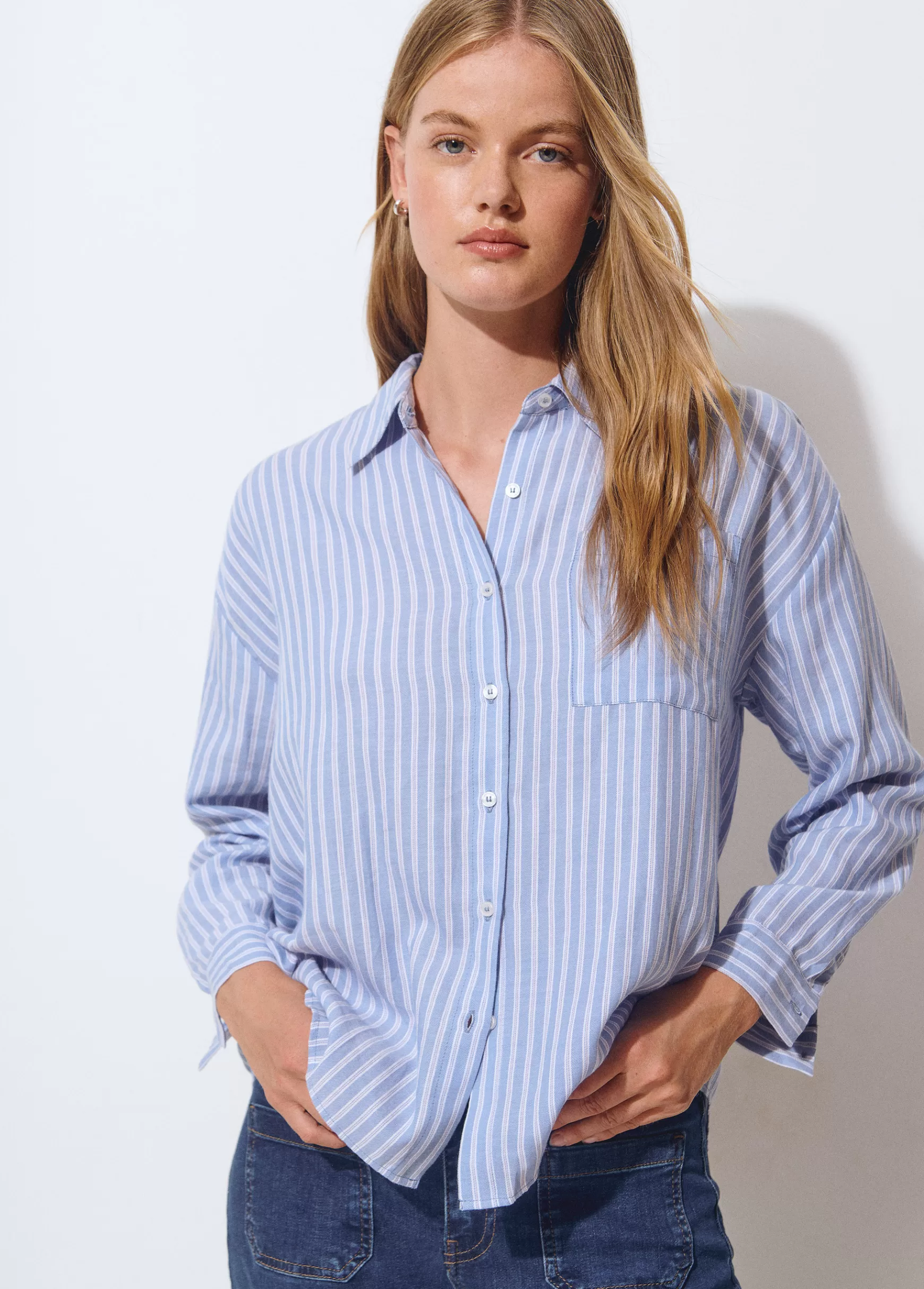 Brownie Camisa riscas- Blusas E Camisas
