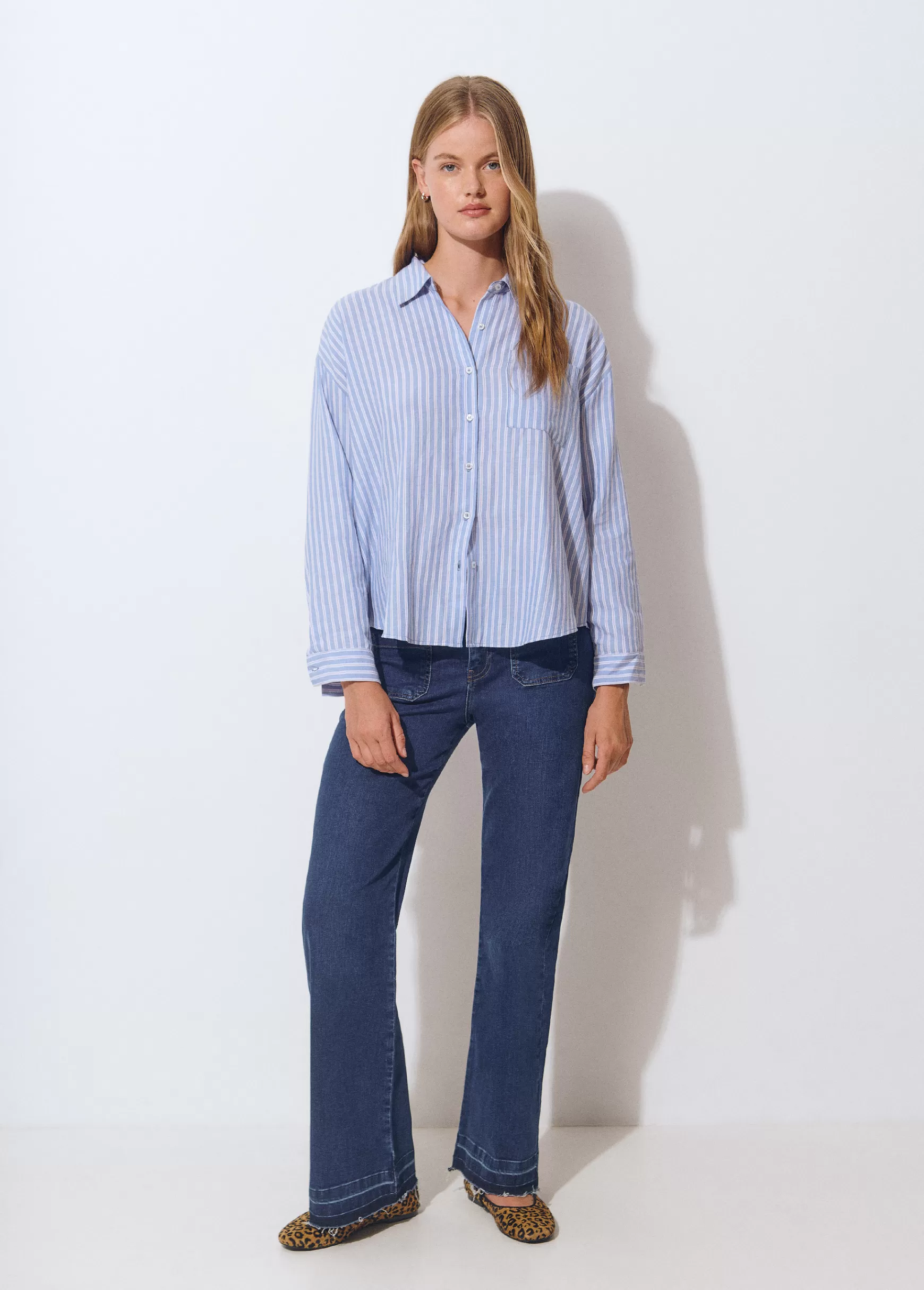 Brownie Camisa riscas- Blusas E Camisas