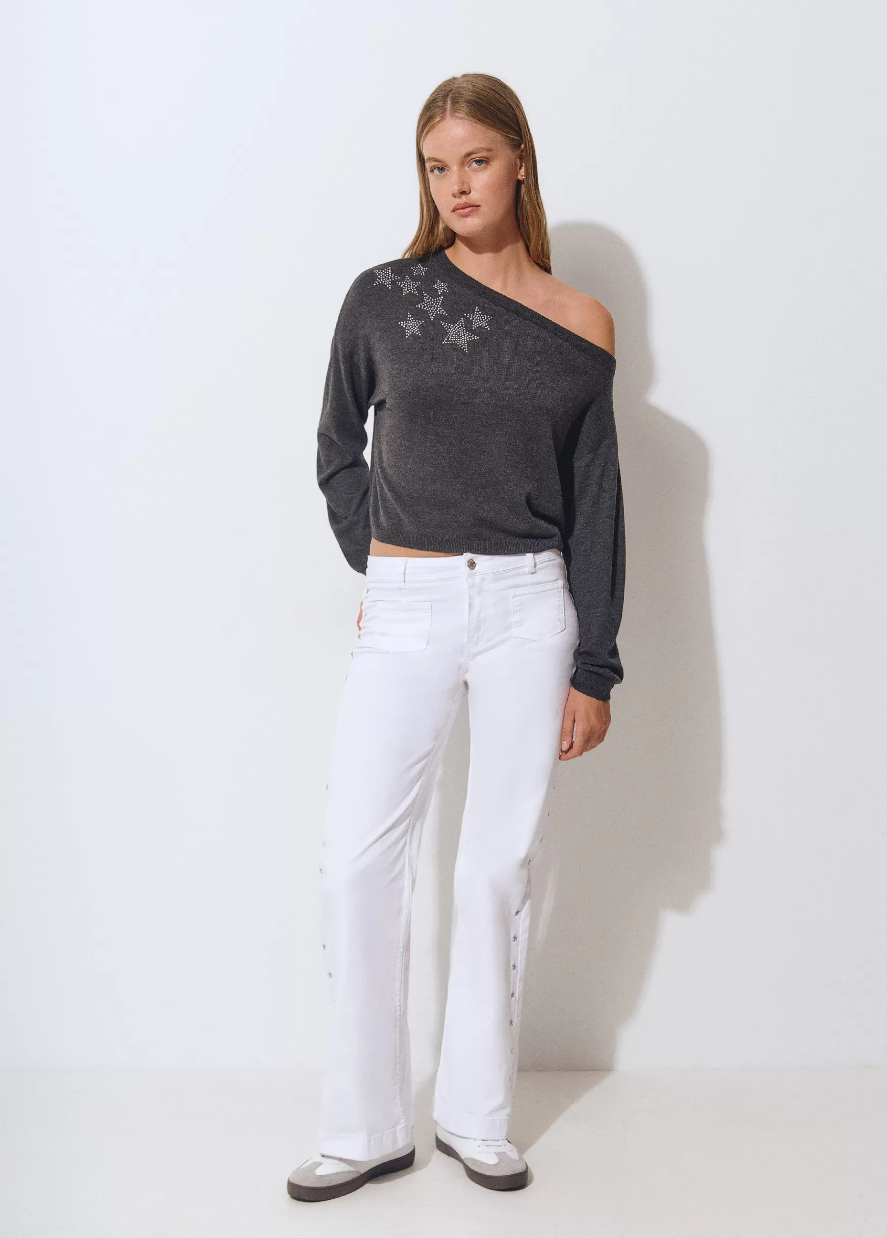 Brownie Camisola assimétrica estrelas- Camisolas | Malha