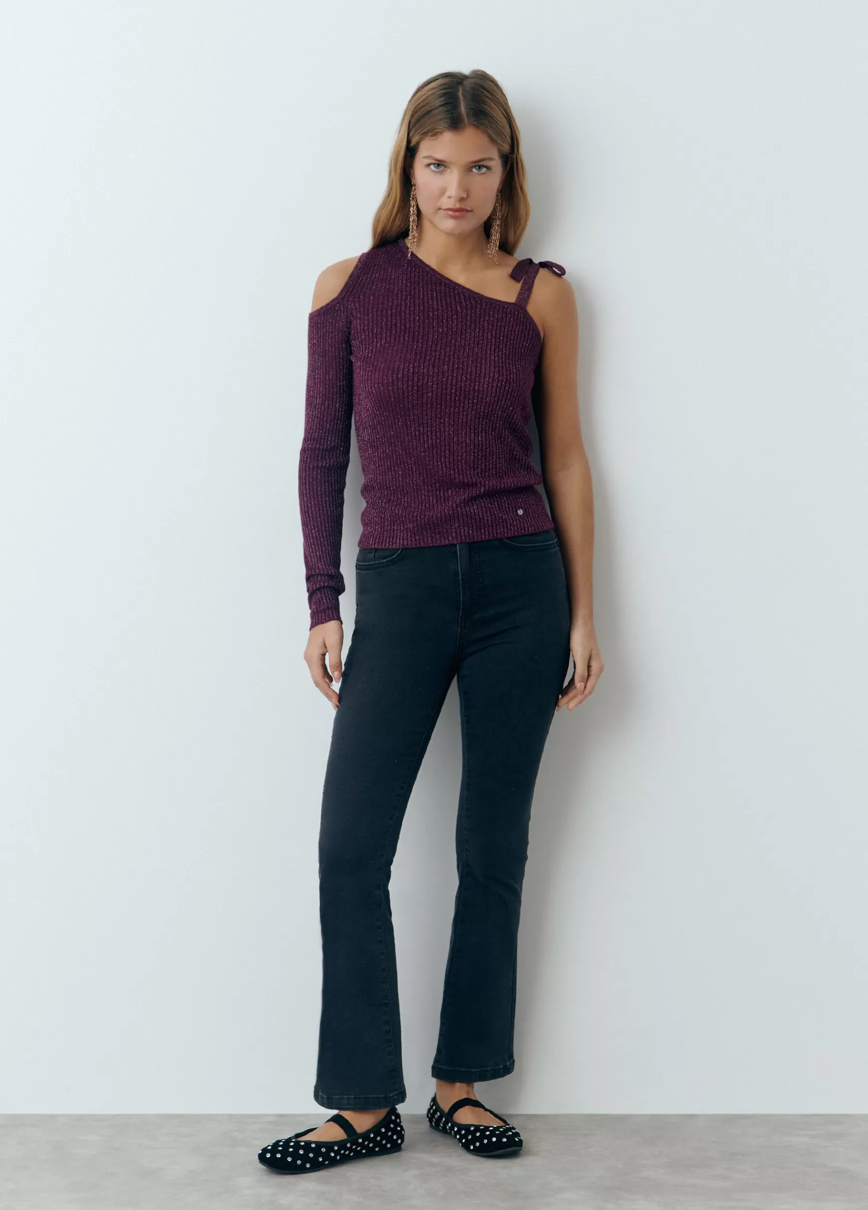 Brownie Camisola assimétrica laço- Camisolas | Malha
