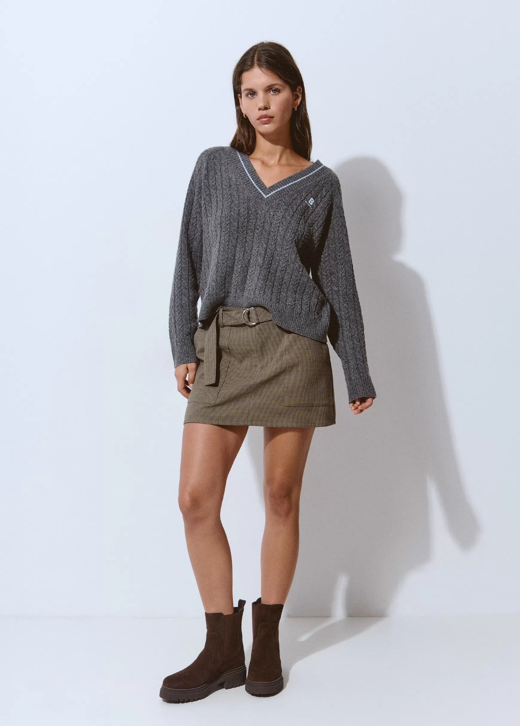 Brownie Camisola bico tranças- Camisolas | Malha