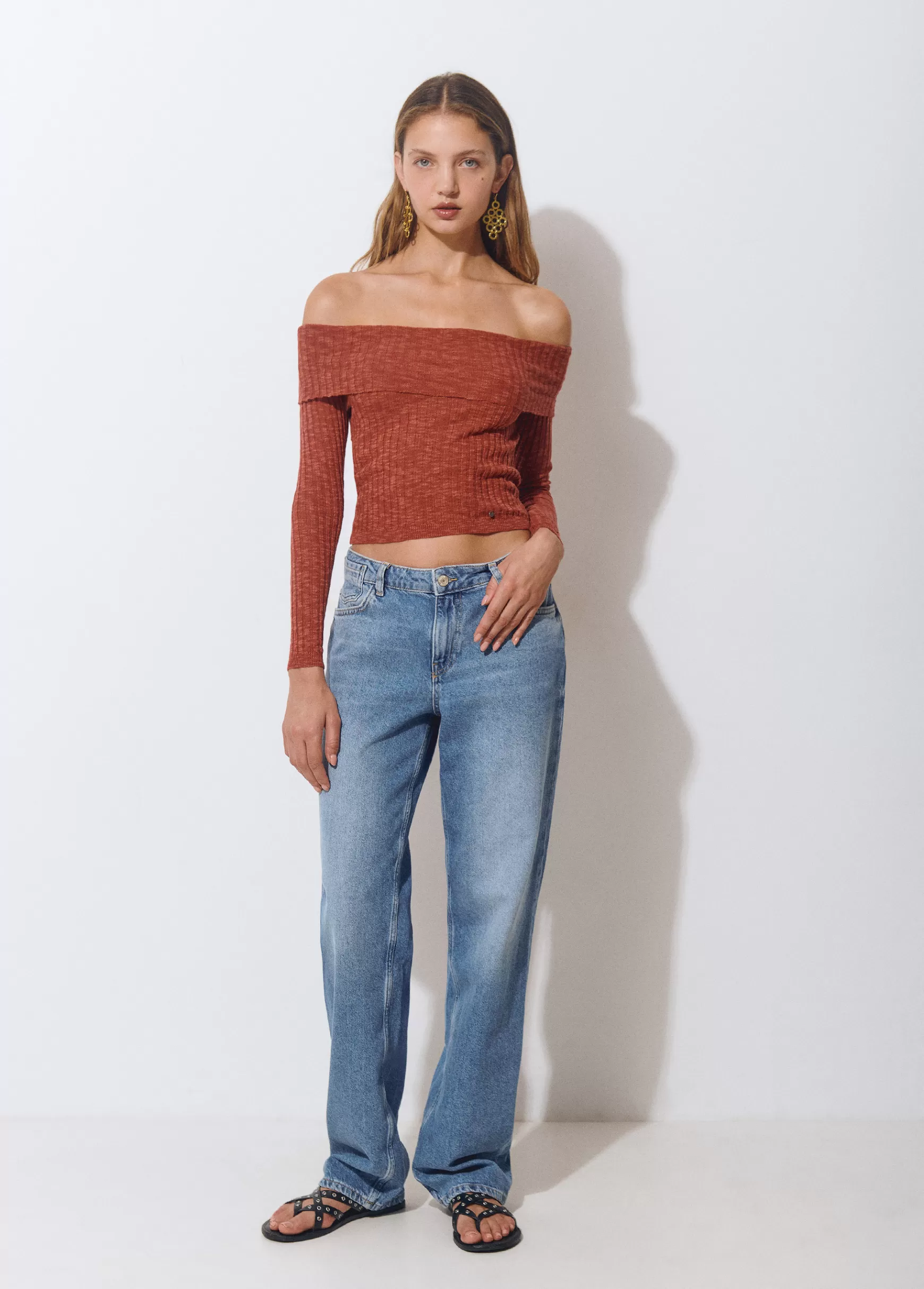 Brownie Camisola decote bardot- Camisolas