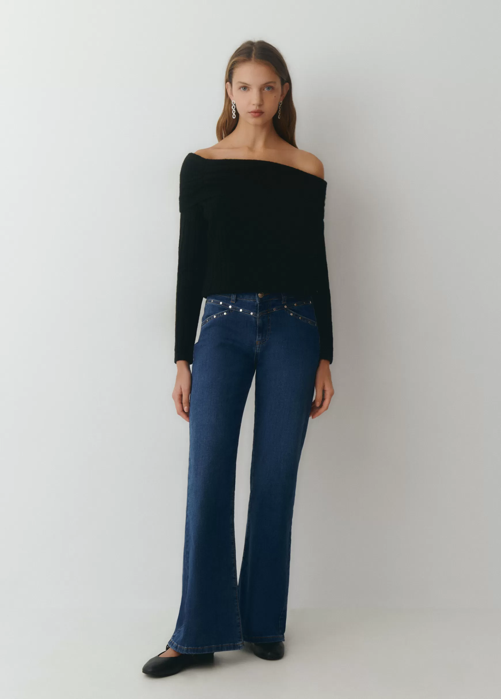 Brownie Camisola gola bardot- Camisolas | Malha