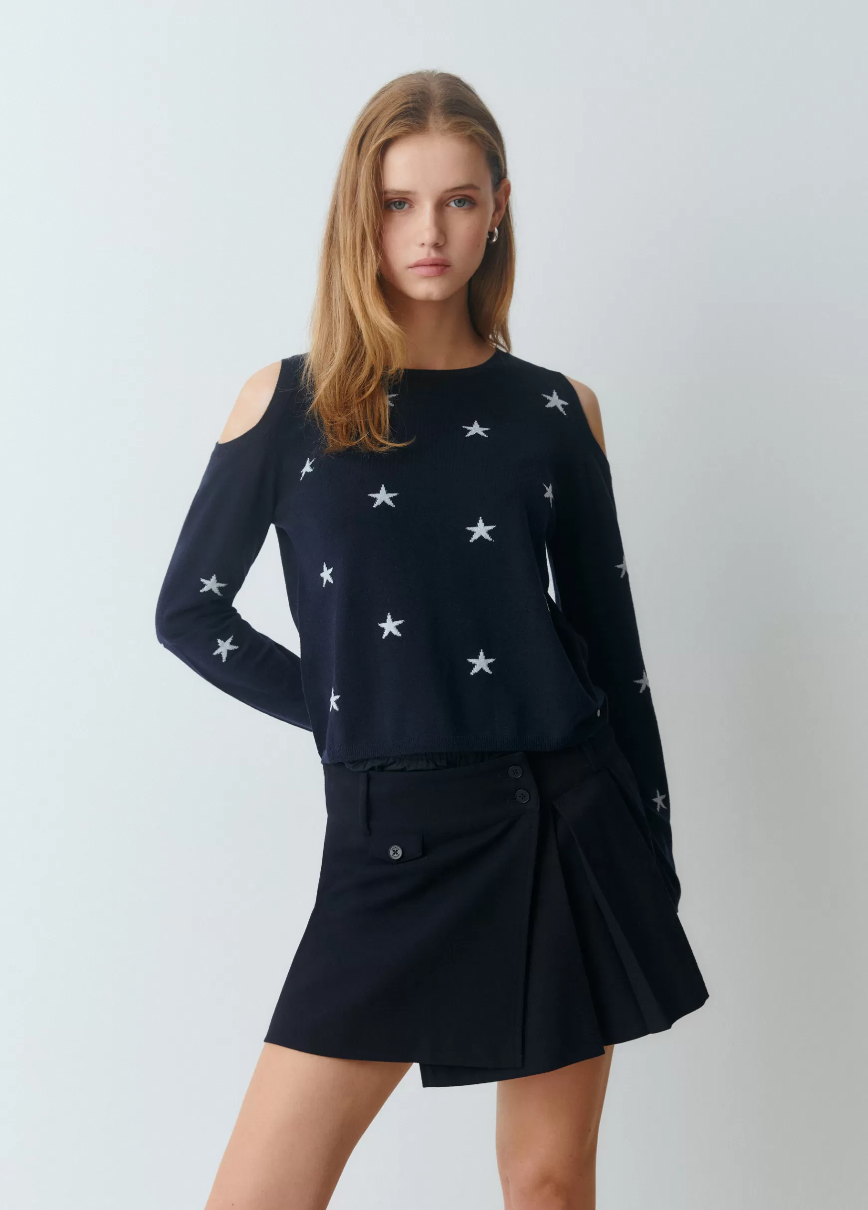Brownie Camisola ombros descobertos estrelas- Camisolas | Malha
