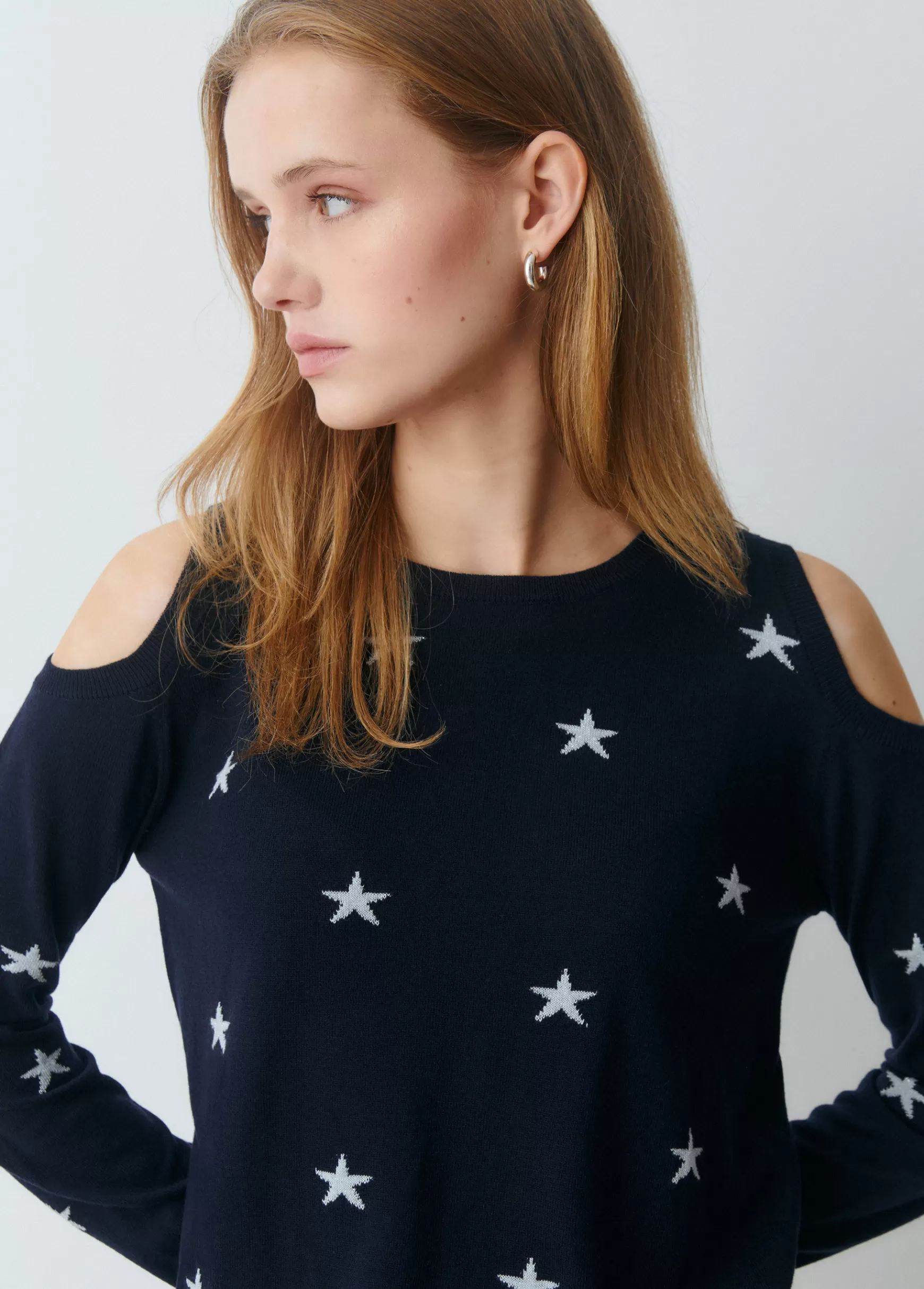 Brownie Camisola ombros descobertos estrelas- Camisolas | Malha