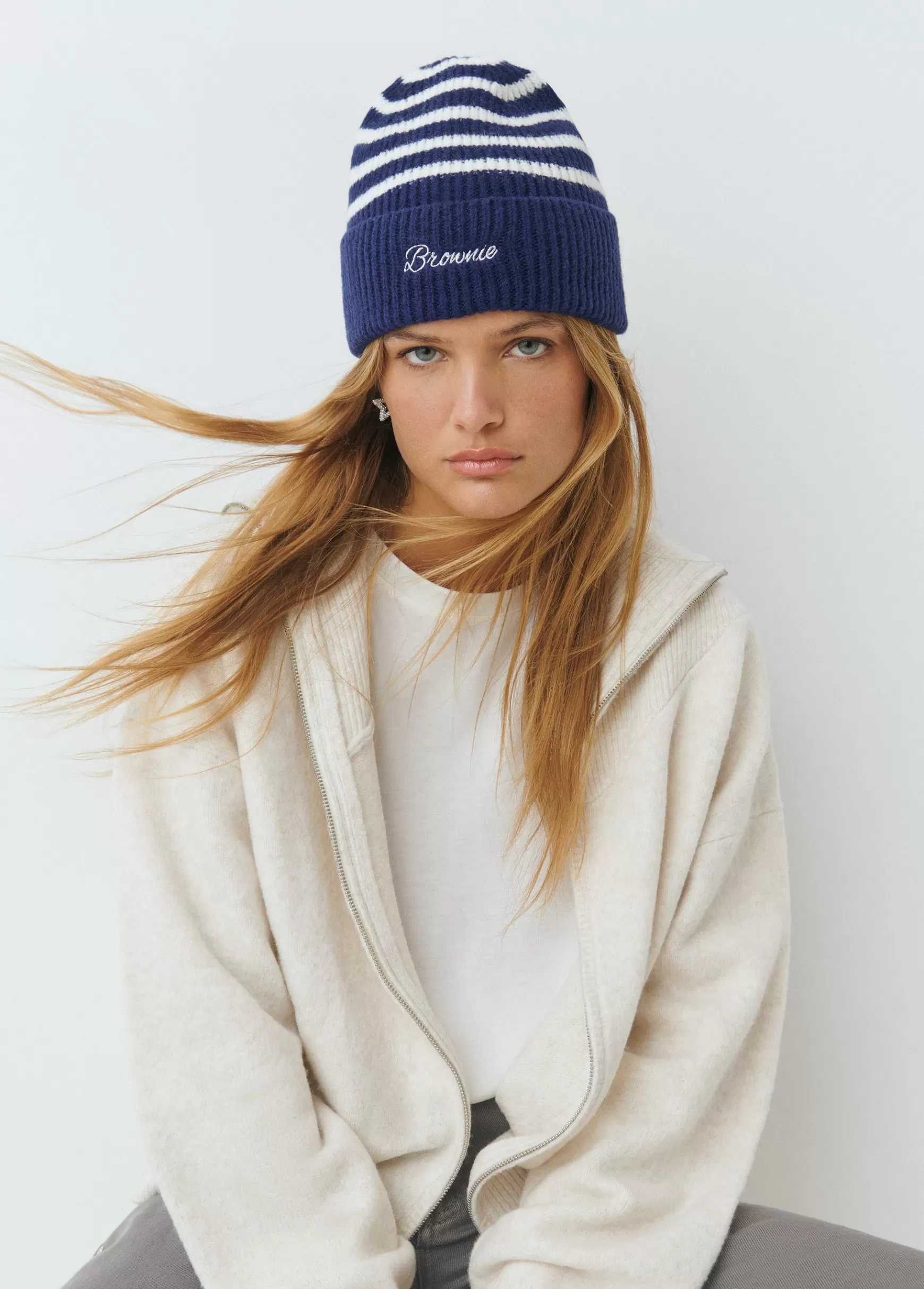 Brownie Gorro riscas- Bonés E Gorros