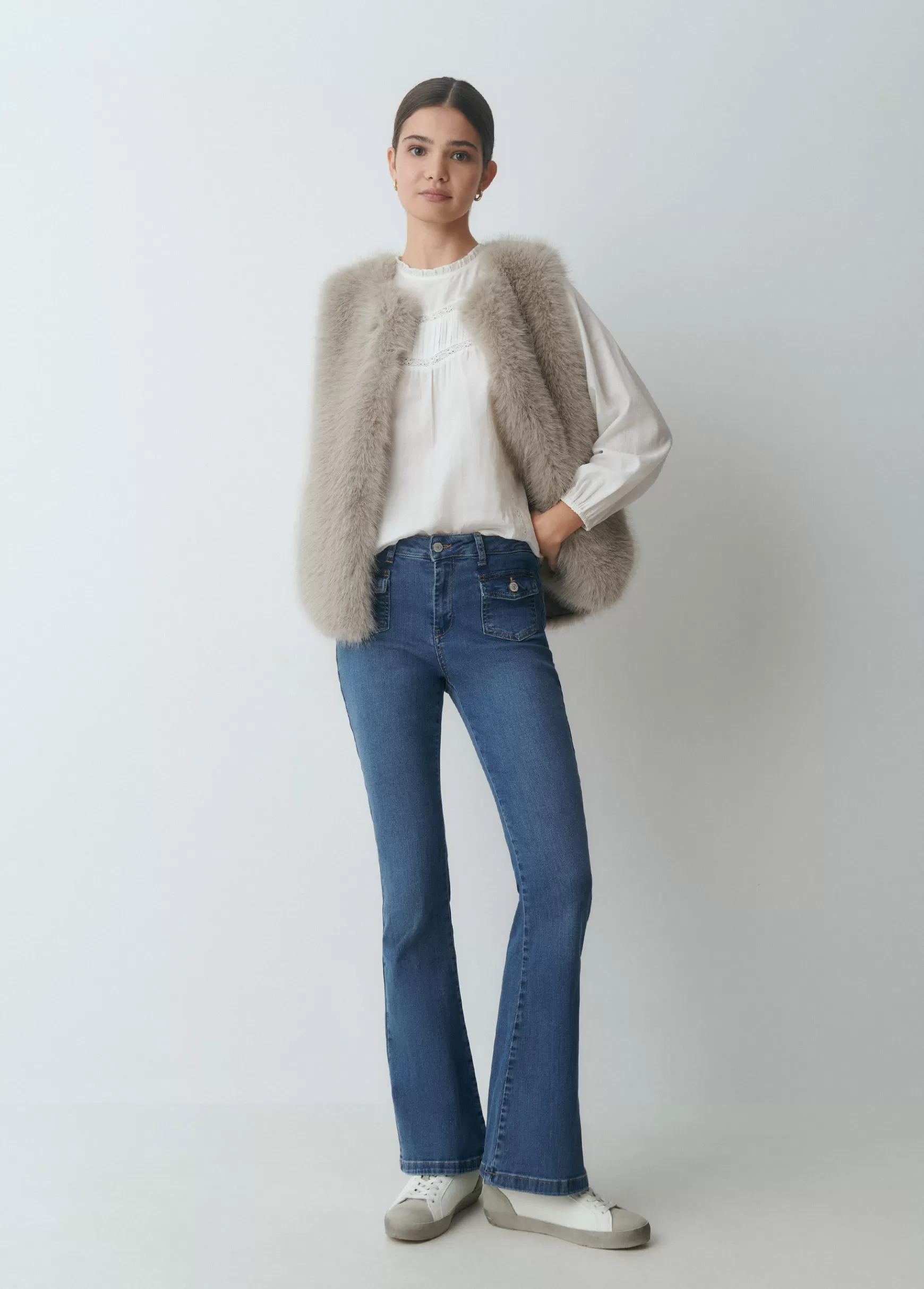 Brownie Jeans bolsos frontais- Jeans
