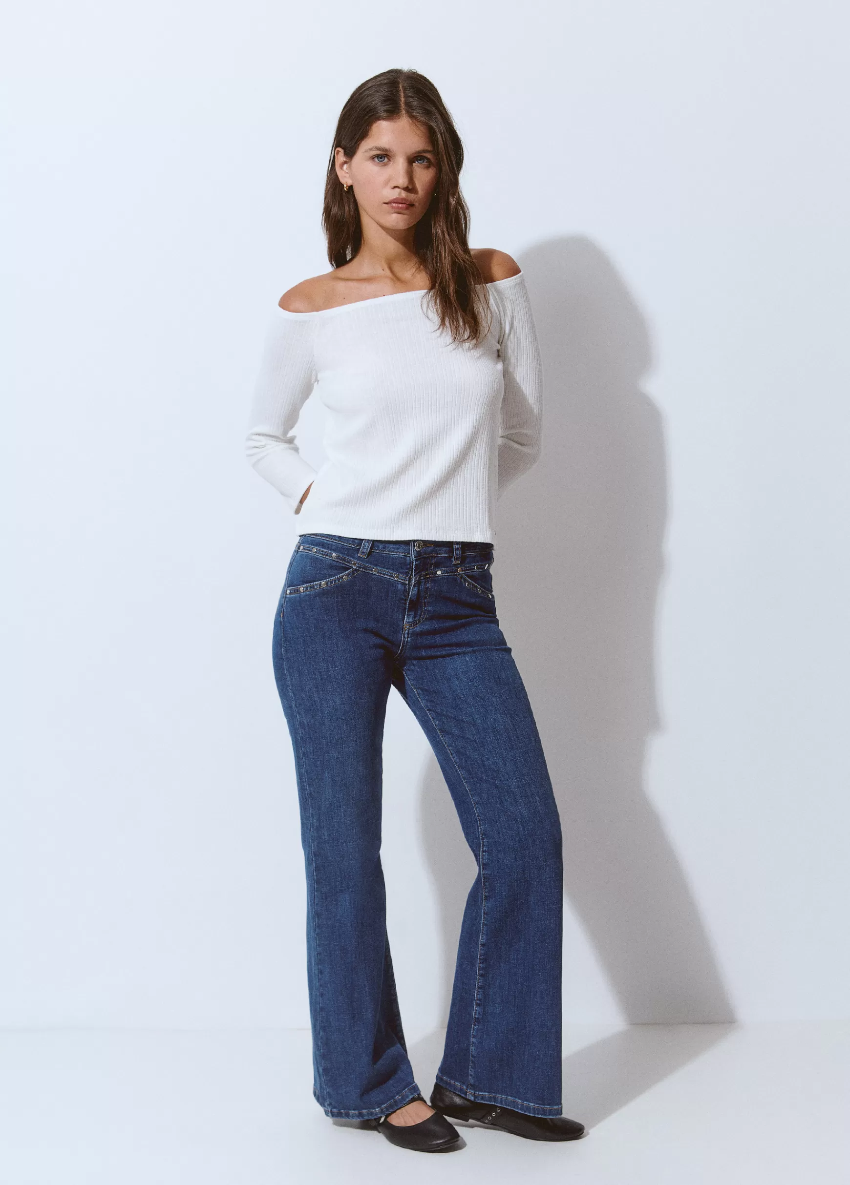 Brownie Jeans culotes tachas- Jeans