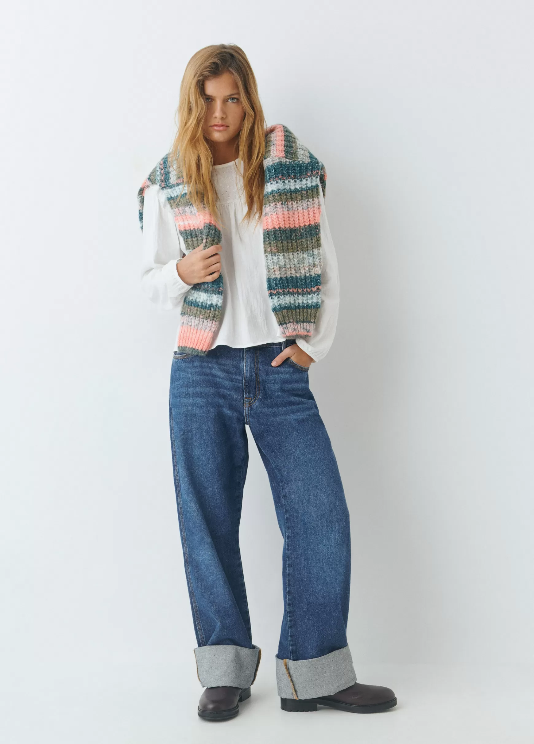 Brownie Jeans parte inferior enrolada- Jeans