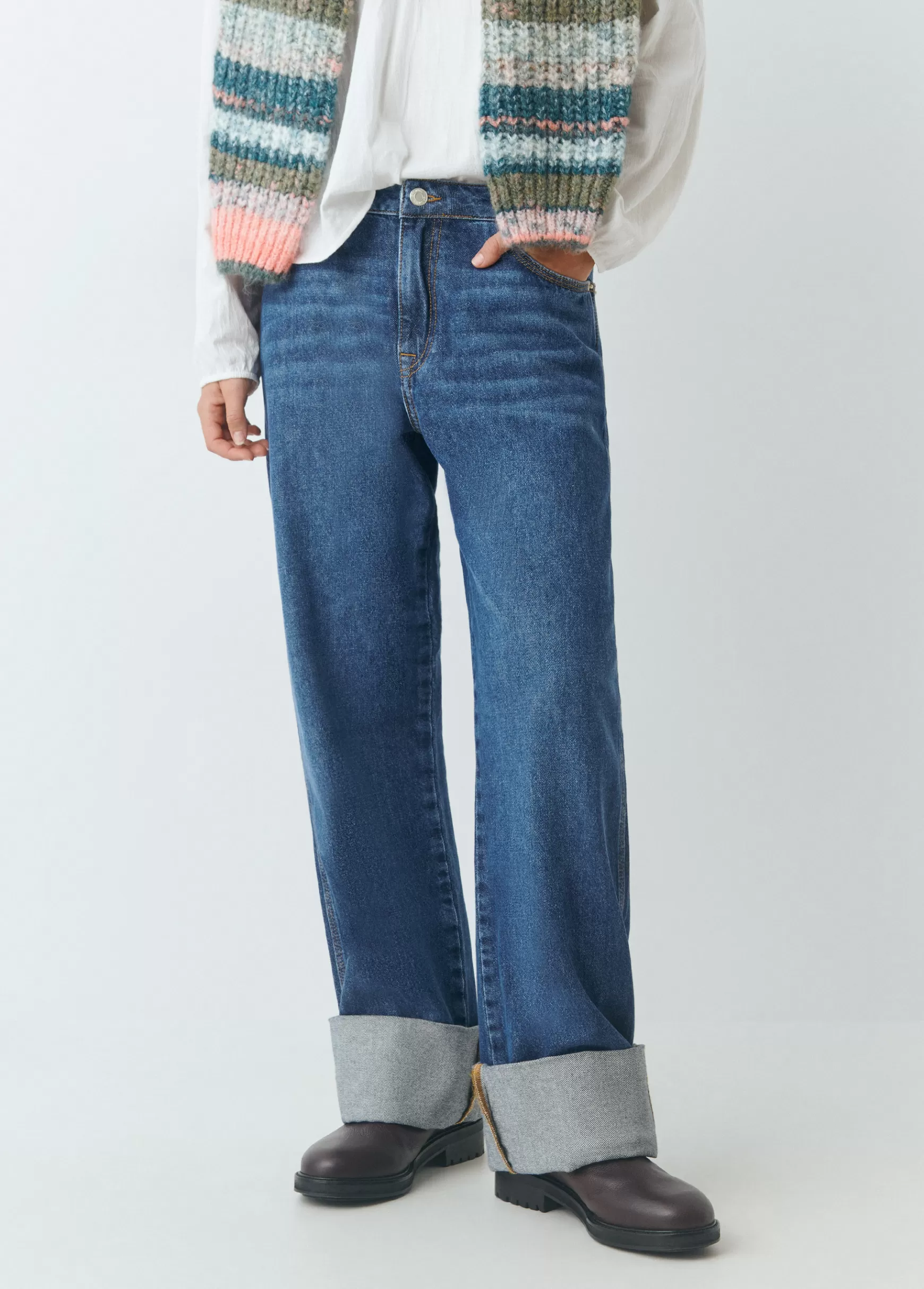 Brownie Jeans parte inferior enrolada- Jeans