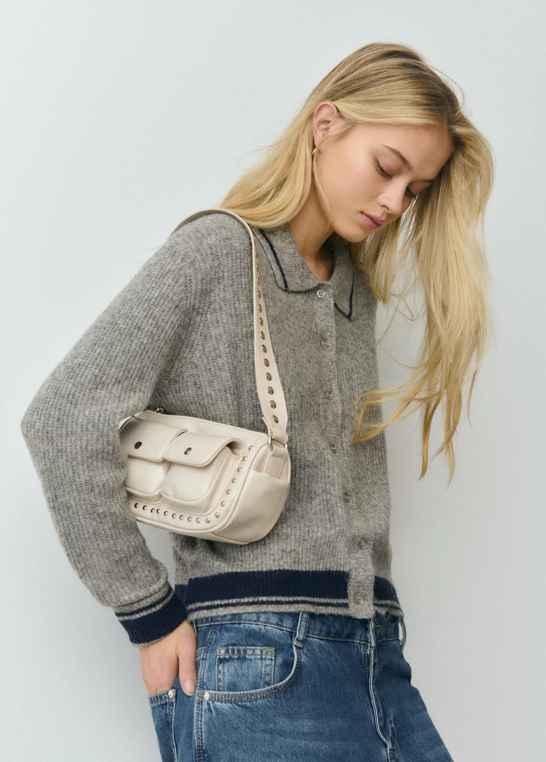 Brownie Mala ombro lapela com bolsos- Malas