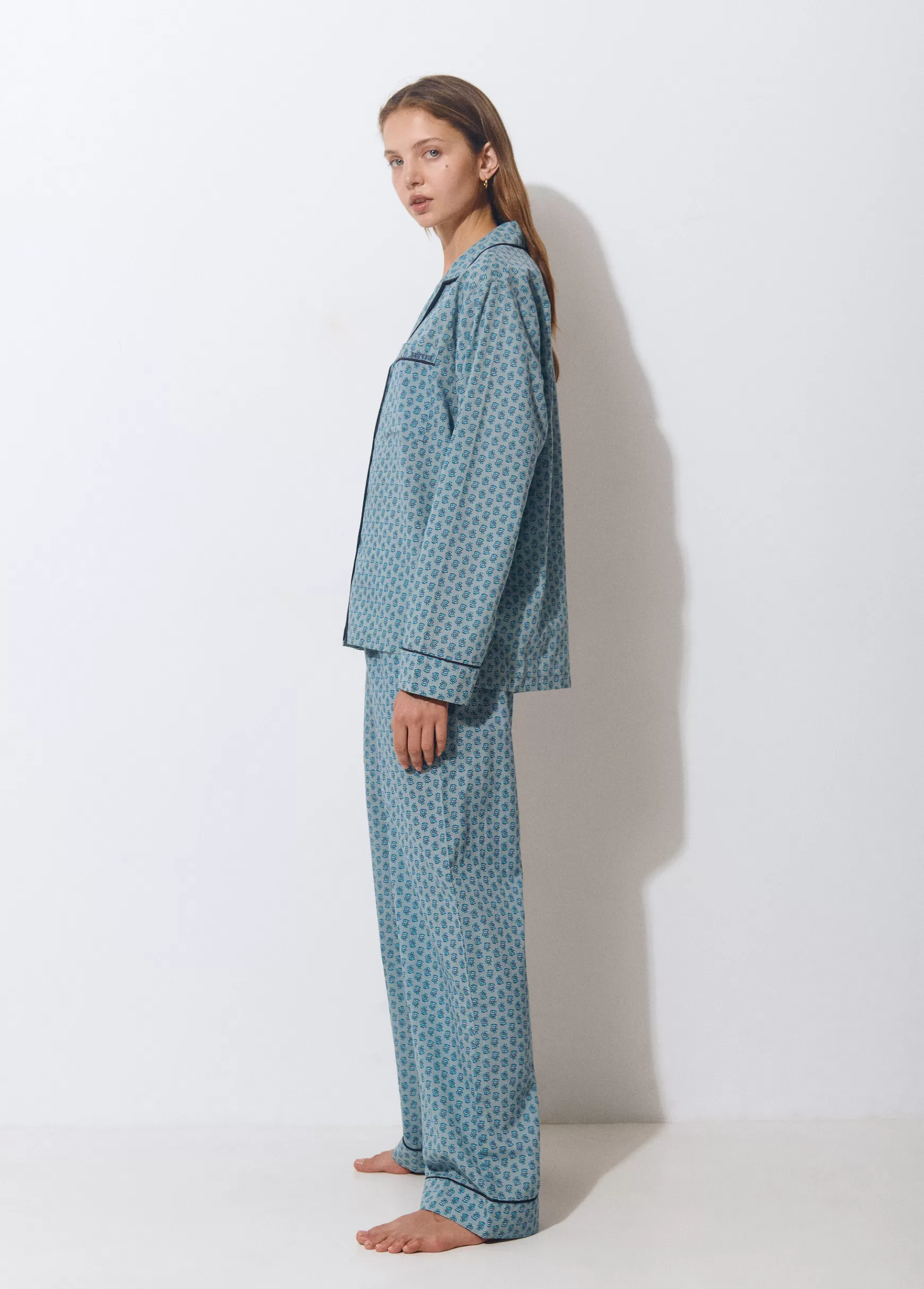 Brownie Pijama comprido estampado- Roupa Interior