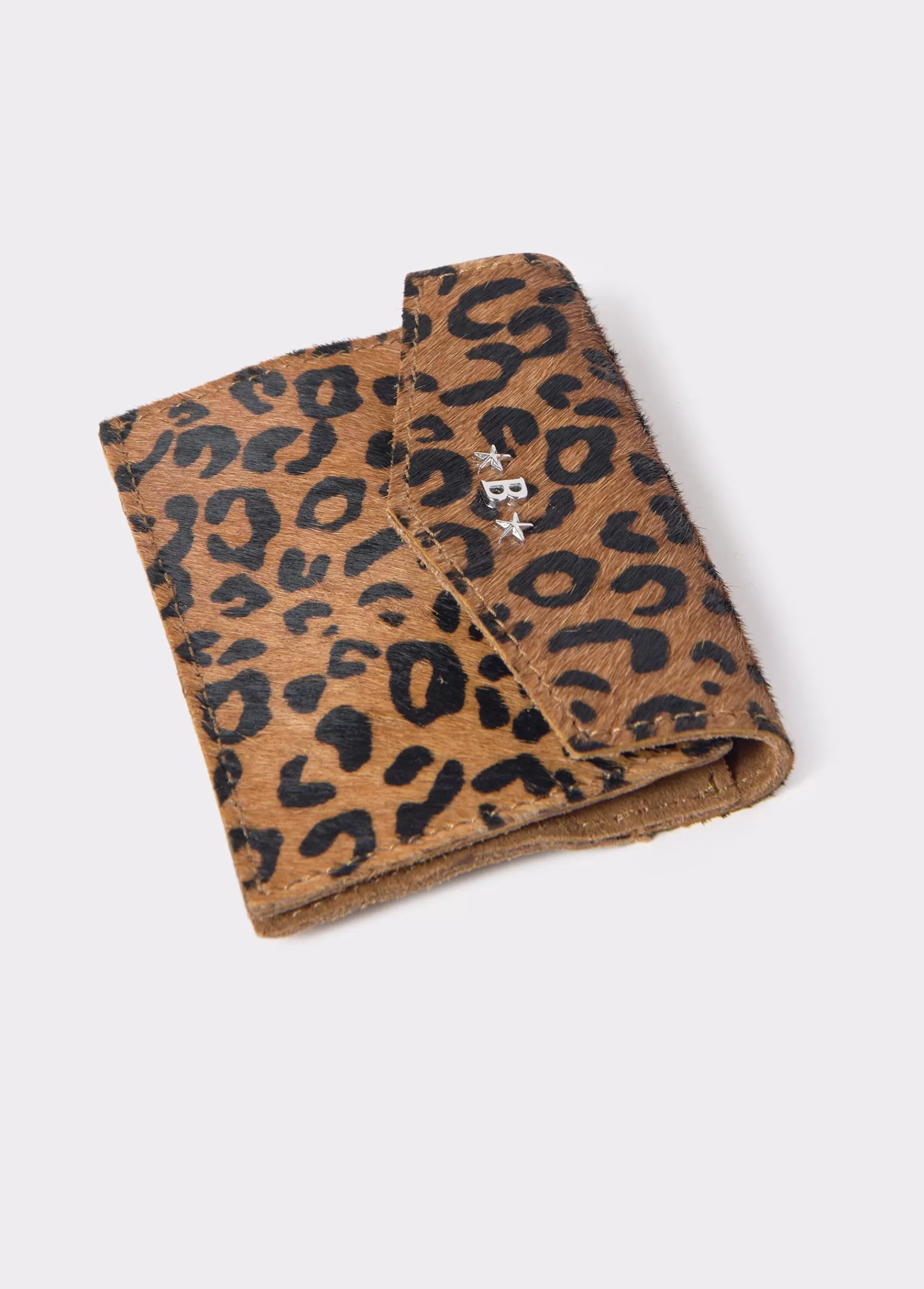 Brownie Porta-cartões lapela pele estampado animal- Porta-moedas