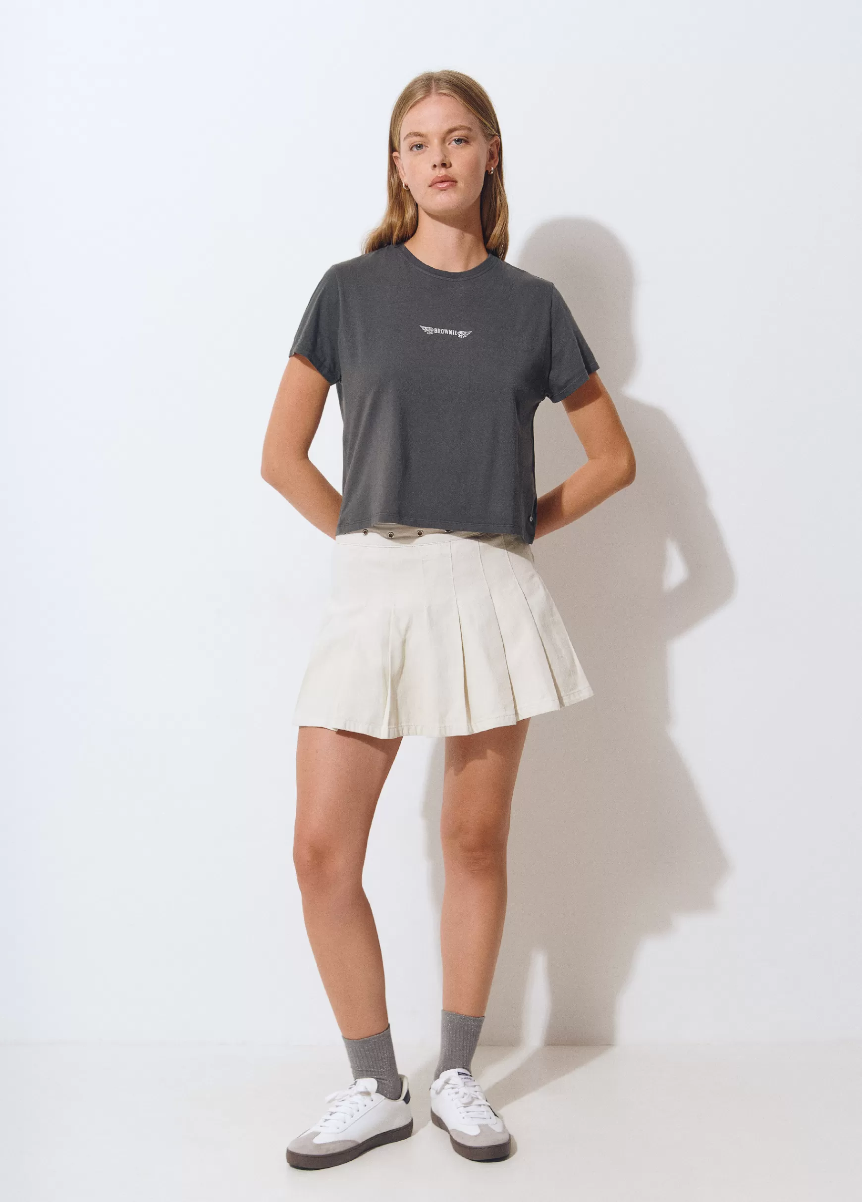 Brownie Saia plissada eyelets- Saias