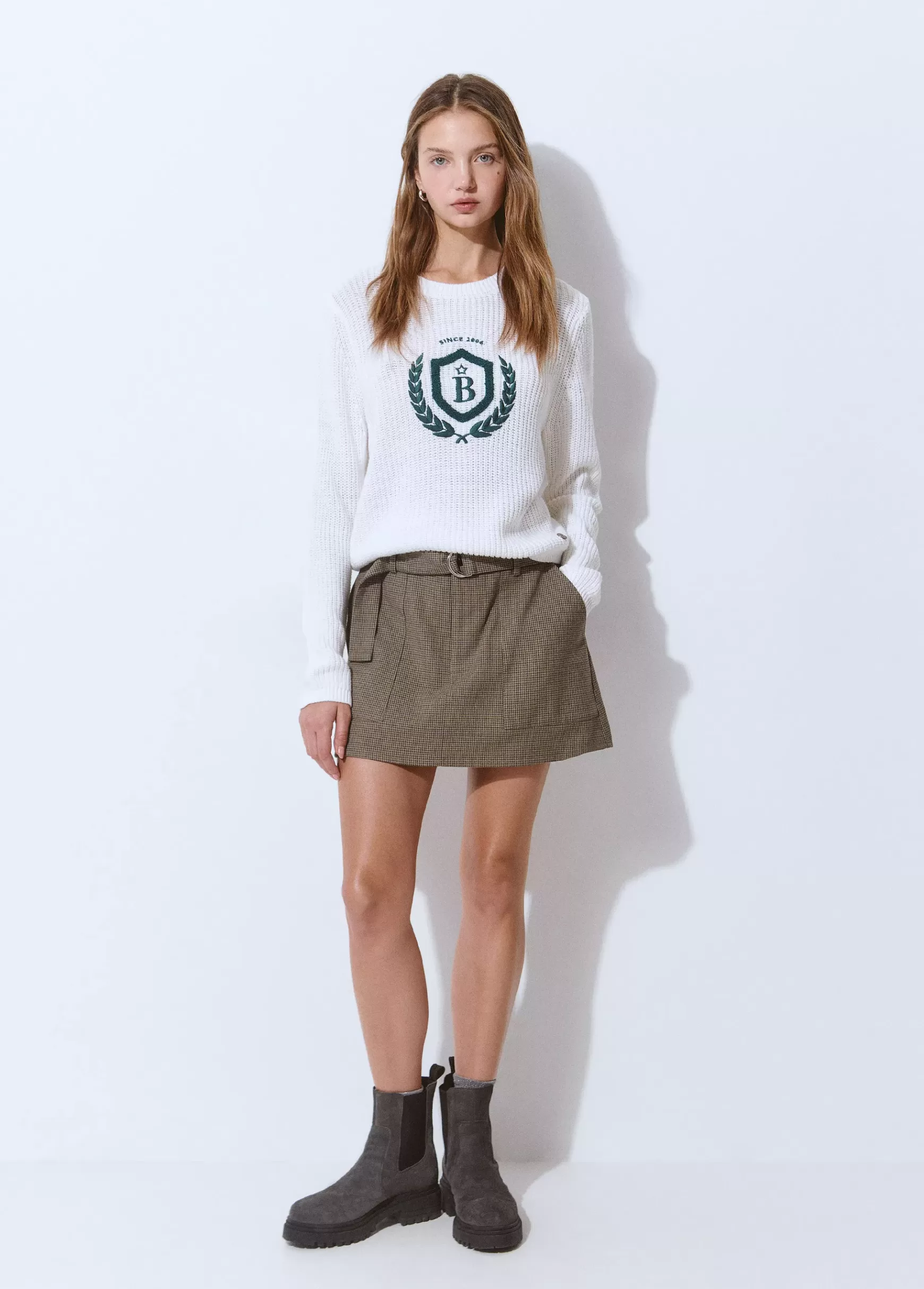 Brownie Saia quadradinhos mini- Saias | Total Look