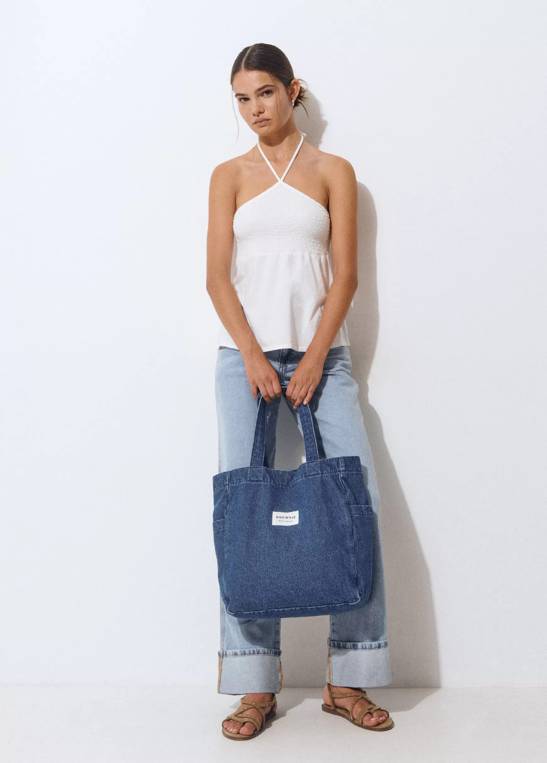 Brownie Shopper tecido denim- Malas