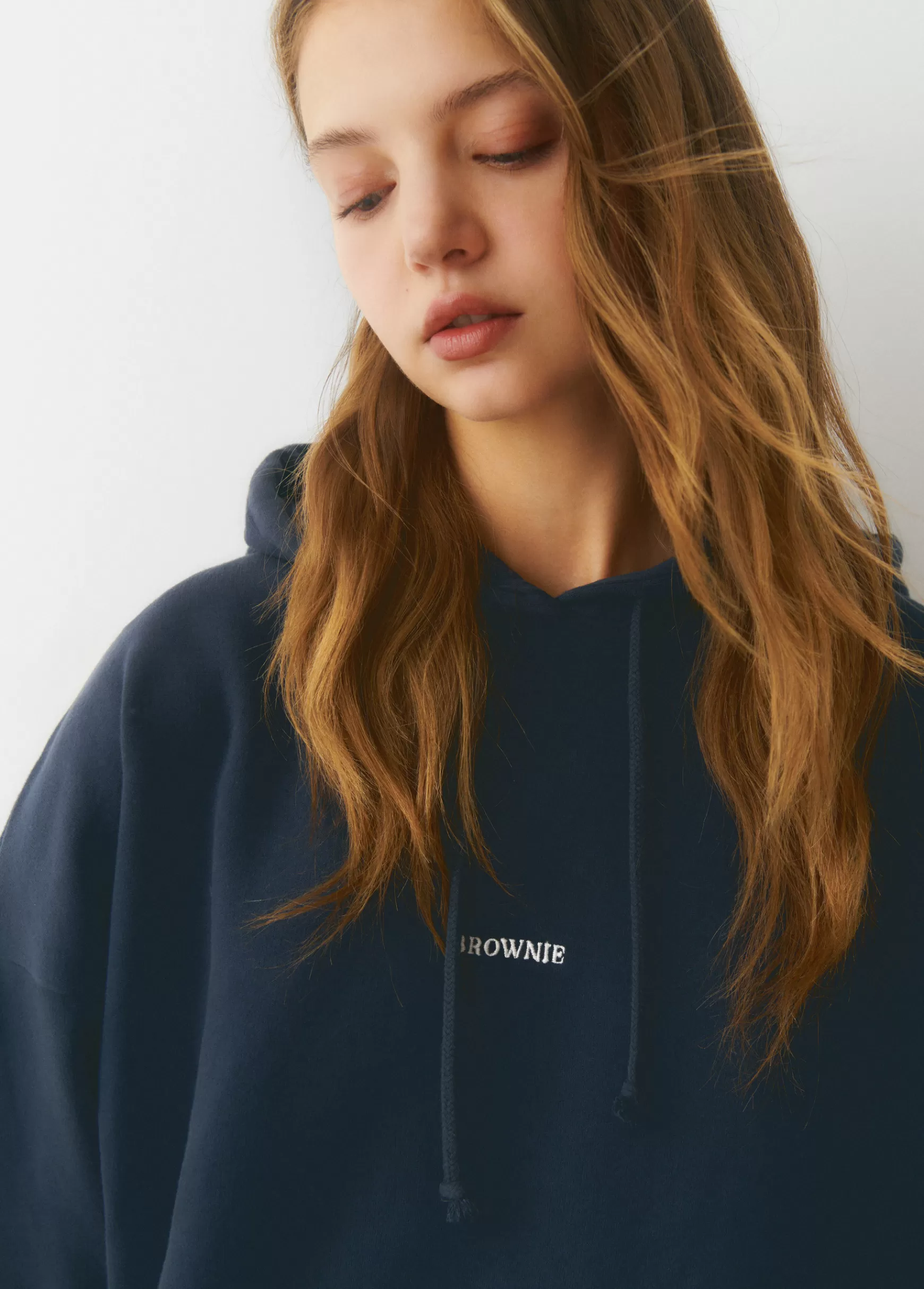 Brownie Sweatshirt lavada com capuz e bordado- Sweatshirts