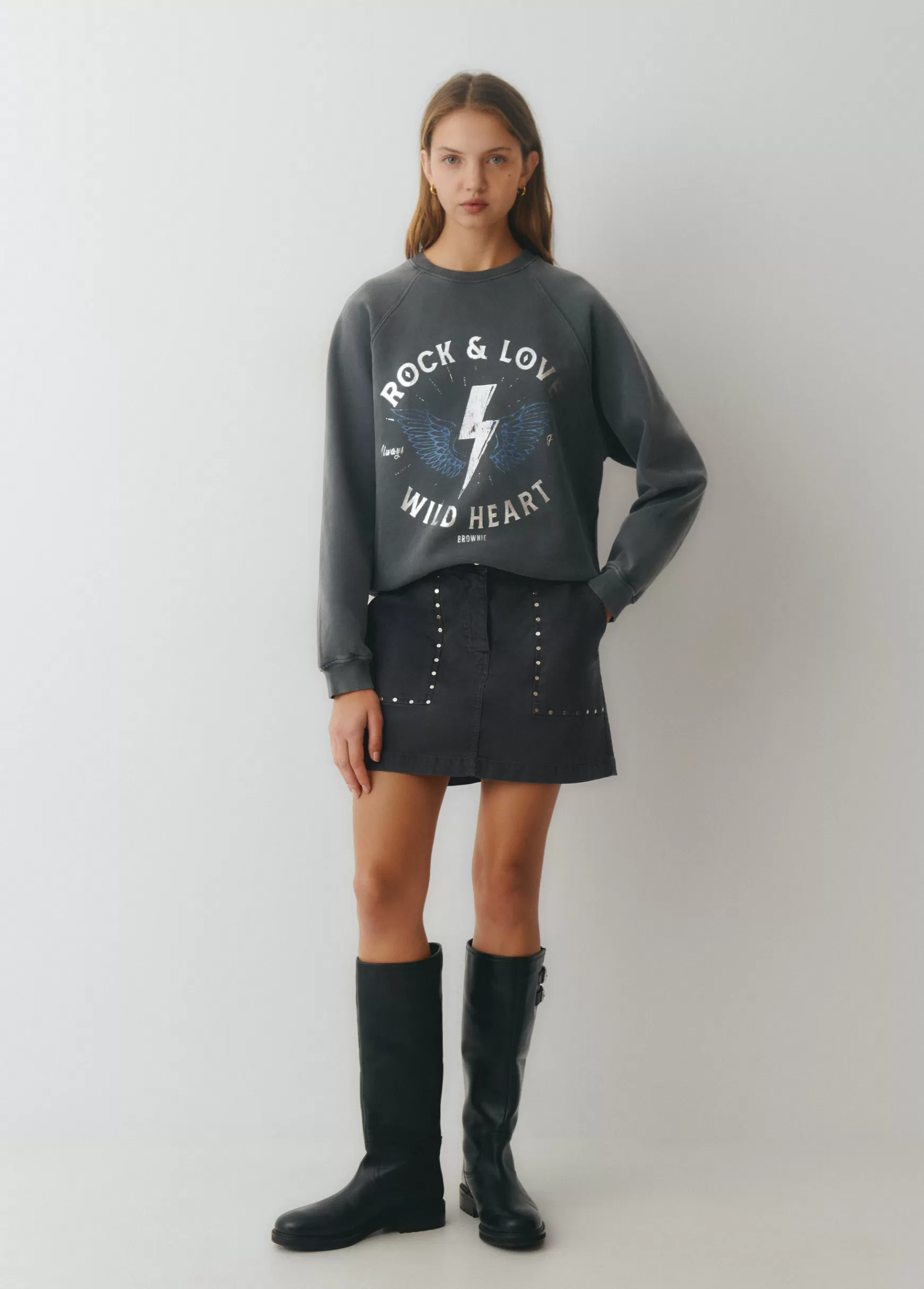 Brownie Sweatshirt print posicional foil- Sweatshirts