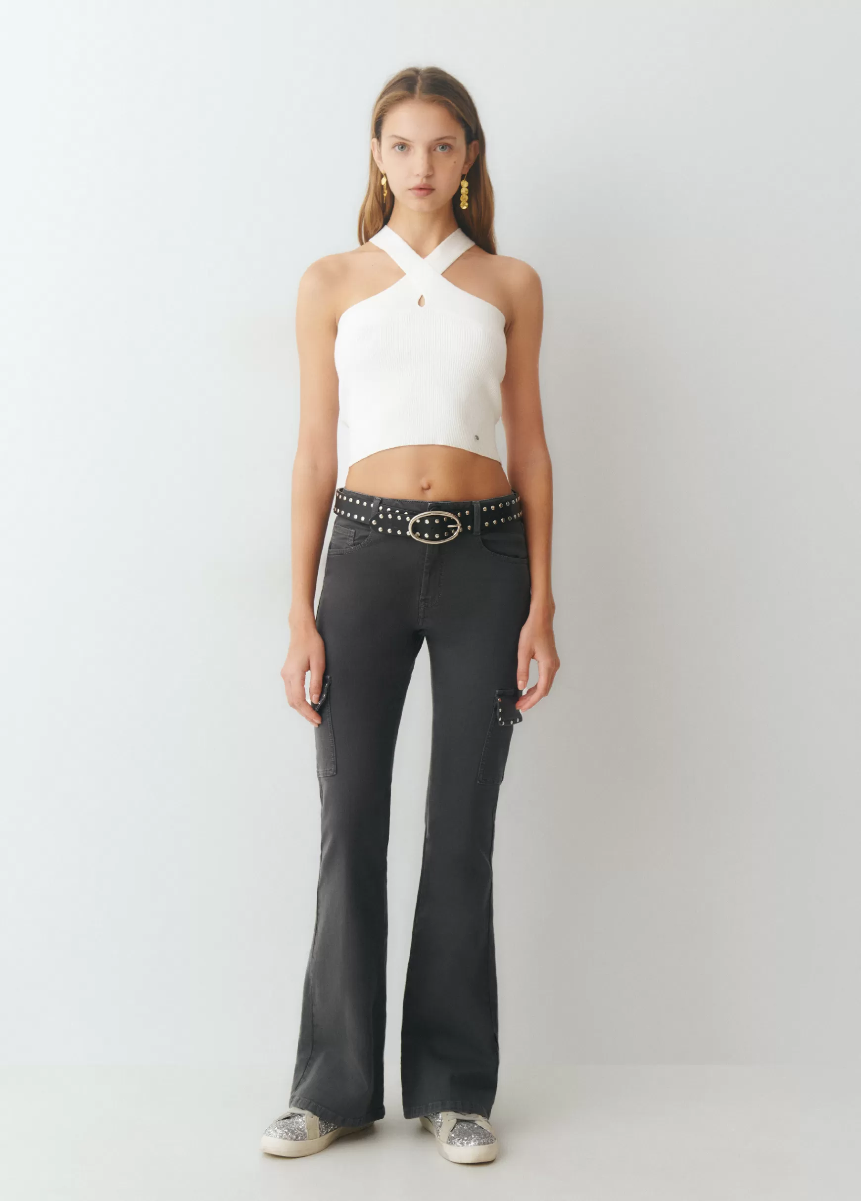 Brownie Top malha zada- T-shirts E Tops Alças