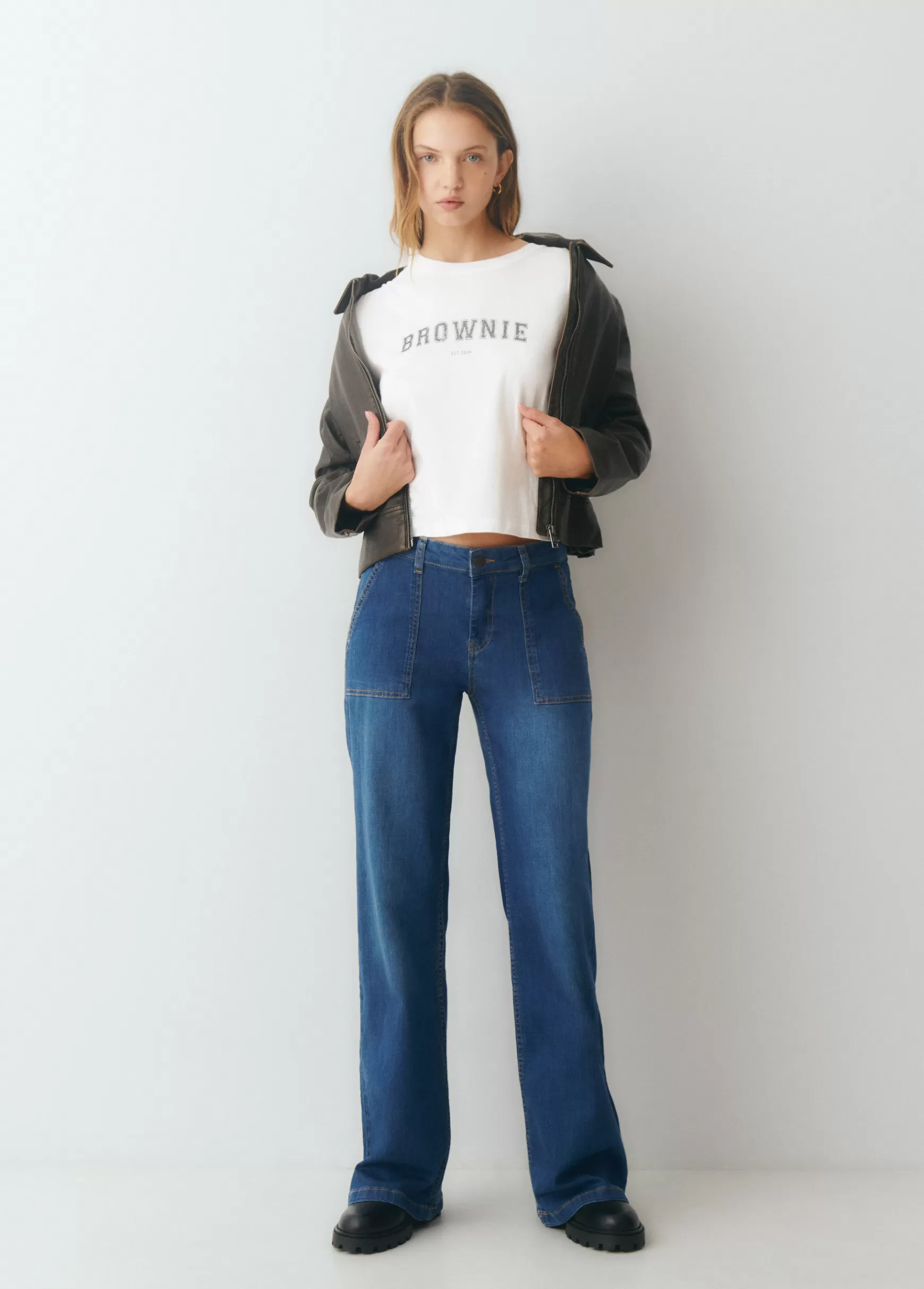 Brownie T-shirt texto glitter- T-shirts E Tops Alças