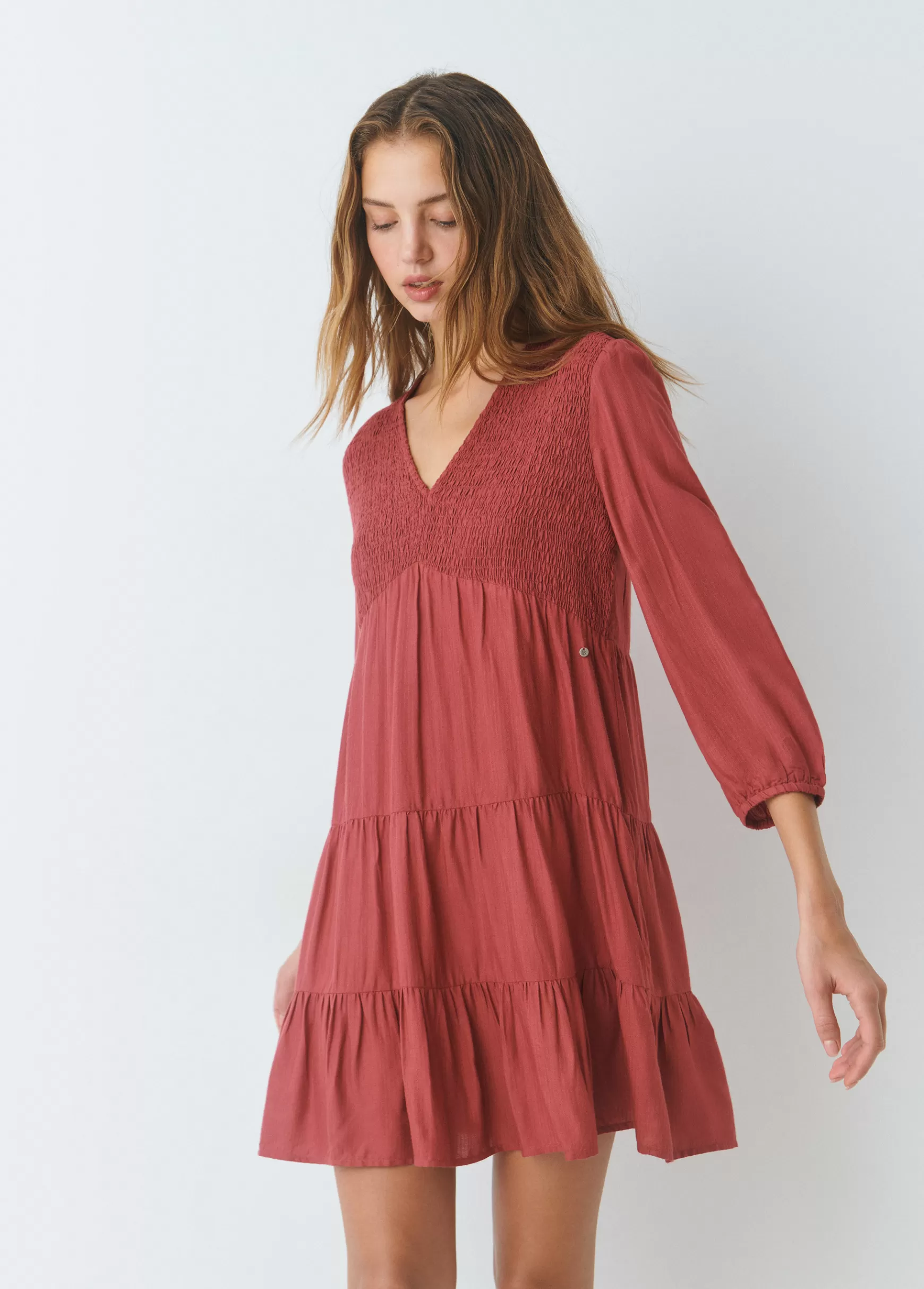 Brownie Vestido curto liso- Vestidos Y Macacões