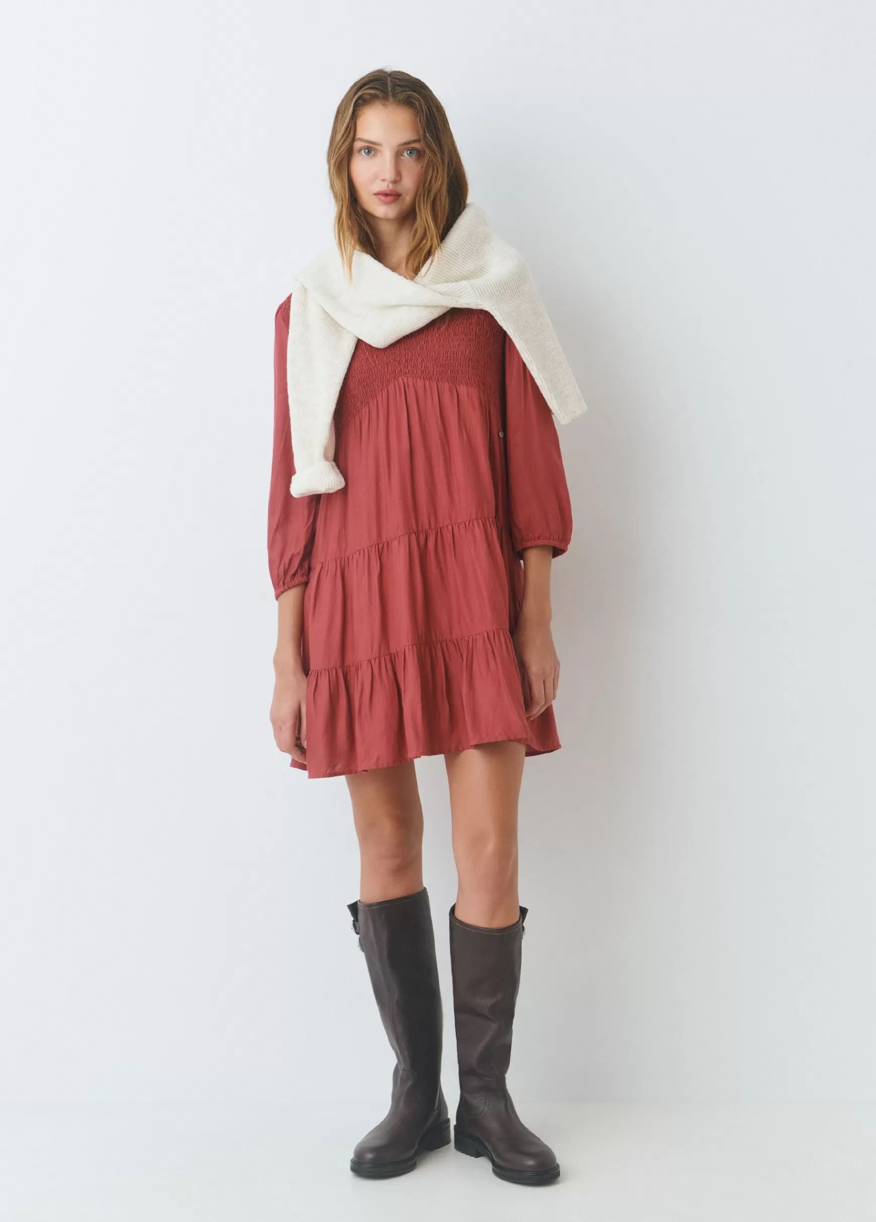 Brownie Vestido curto liso- Vestidos Y Macacões
