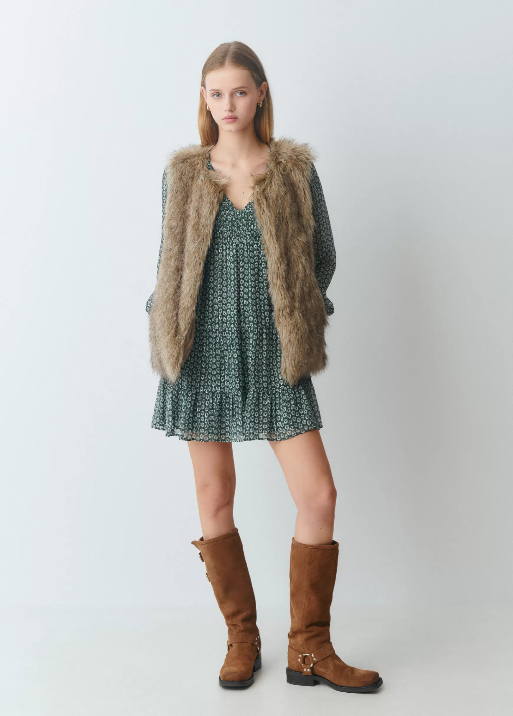 Brownie Vestido estampado bicolor- Vestidos Y Macacões